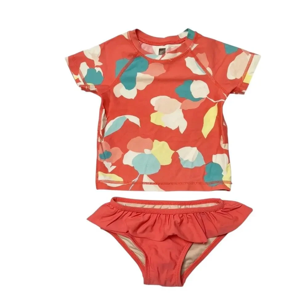 Tea Collection Rash Guard Swim Suit Size 2 - Picture 1 of 8